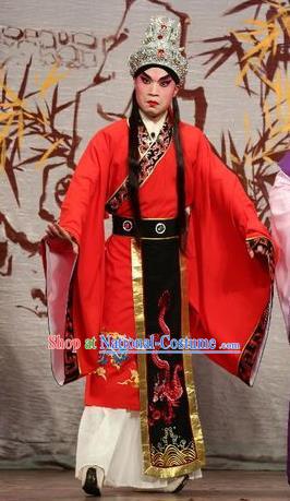 Li Shimin Deng Ji Chinese Guangdong Opera Prince Li Yuanji Apparels Costumes and Headwear Traditional Cantonese Opera Xiaosheng Garment Young Male Clothing