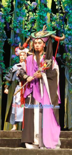 Chinese Traditional Ming Dynasty Shaman Apparels Costumes Historical Drama Ancient Miao Nationality Wizard Garment Zhang Taiguan Clothing and Headwear