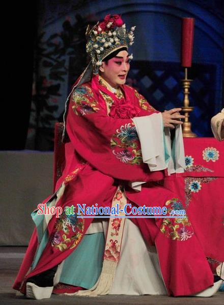 Fan Lihua Return Tang Chinese Guangdong Opera Bridegroom Xue Dingshan Apparels Costumes and Headwear Traditional Cantonese Opera Martial Male Garment Young General Clothing