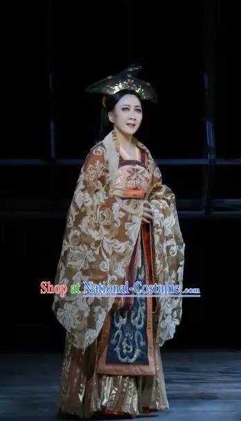 Chinese Historical Drama The Prince of Lanling Ancient Queen Qi Garment Costumes Traditional Stage Show Actress Dress Royal Empress Apparels and Headdress