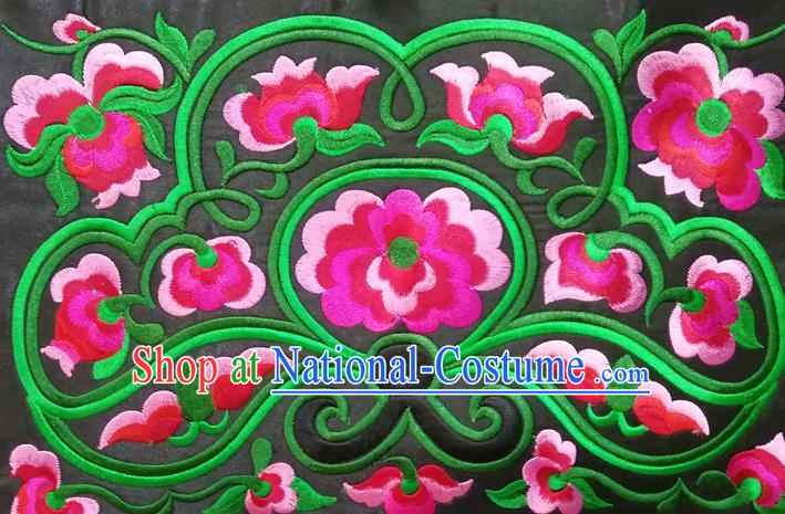 Chinese Traditional Embroidered Flowers Pattern Patch Cloth Decoration Embroidery Craft Embroidered Accessories