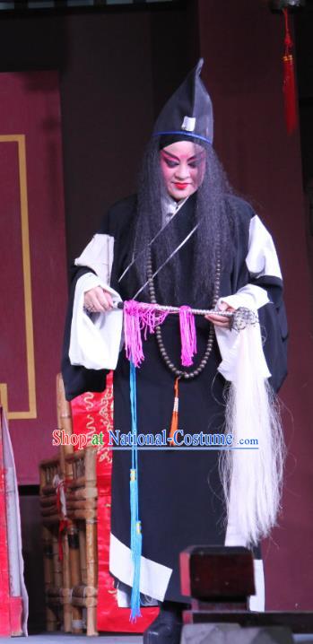 Chinese Sichuan Opera Poor Man Apparels Costumes and Headpieces Peking Opera Highlights Beggar Garment Han Xiangzi Clothing