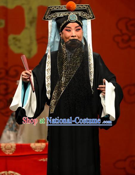 Wang Baochuan Chinese Bangzi Opera Elderly Male Apparels Costumes and Headpieces Traditional Hebei Clapper Opera Laosheng Garment Xue Pinggui Clothing