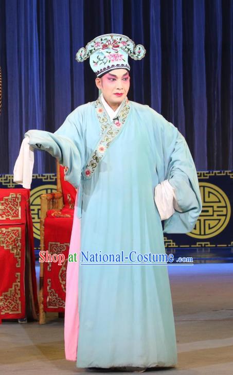 Chong Tai Bie Chinese Sichuan Opera Xiaosheng Apparels Costumes and Headpieces Peking Opera Highlights Niche Garment Scholar Mei Liangyu Clothing