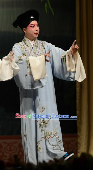 Madam White Snake Chinese Bangzi Opera Scholar Xu Xian Apparels Costumes and Headpieces Traditional Hebei Clapper Opera Xiaosheng Garment Young Male Clothing