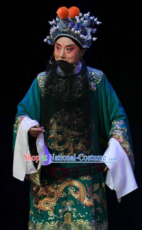 Kou Zhun Chinese Bangzi Opera Minister Yang Yanzhao Apparels Costumes and Headpieces Traditional Hebei Clapper Opera Martial Man Garment General Clothing