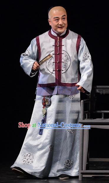 Golden Lock Notes Chinese Bangzi Opera Rich Childe Jiang Jize Apparels Costumes and Headpieces Traditional Hebei Clapper Opera Niche Garment Xiaosheng Clothing