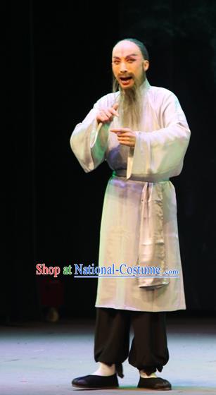 Yu Chenglong Chinese Bangzi Opera Civilian Apparels Costumes and Headpieces Traditional Shanxi Clapper Opera Farmer Garment Clothing