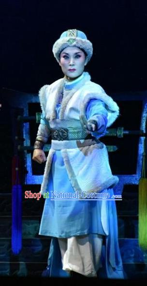 Ping Cheng Fu Chinese Bangzi Opera Xiaosheng Feng Xi Apparels Costumes and Headpieces Traditional Shanxi Clapper Opera Swordsman Garment Young Male Clothing