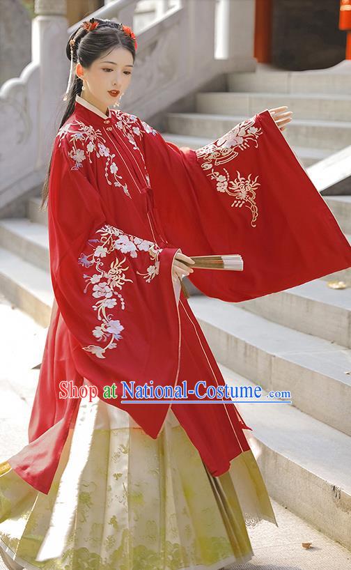 Chinese Ancient Nobility Lady Hanfu Dress Apparels Traditional Ming Dynasty Royal Infanta Historical Costumes Complete Set