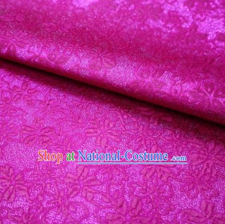 Top Quality Japanese Classical Sakura Pattern Rosy Tapestry Satin Material Asian Traditional Brocade Kimono Nishijin Cloth Fabric