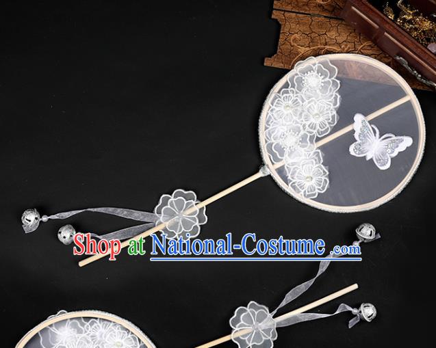 Chinese Handmade Hanfu Silk Fan Accessories Decoration Traditional Ancient Princess Palace Fan for Women