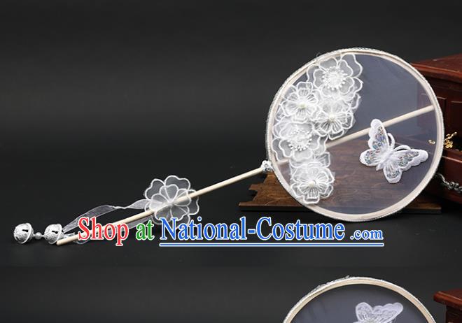 Chinese Handmade Hanfu Silk Fan Accessories Decoration Traditional Ancient Princess Palace Fan for Women