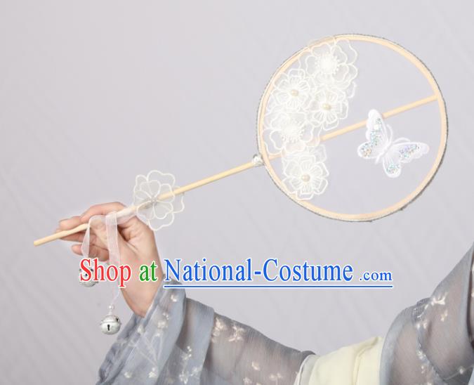 Chinese Handmade Hanfu Silk Fan Accessories Decoration Traditional Ancient Princess Palace Fan for Women