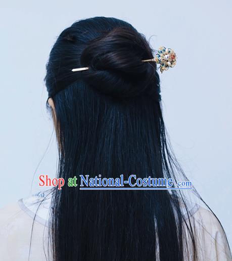 Handmade Chinese Court Pearls Hair Clip Traditional Classical Hair Accessories Ancient Qing Dynasty Imperial Consort Hairpins for Women