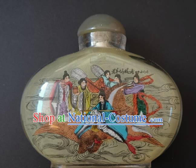 Chinese Snuff Bottle Traditional Handmade Painting Goddess Fairy Snuff Bottles