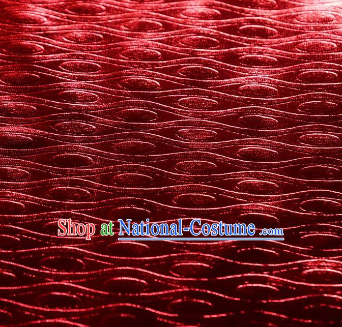 Chinese Traditional Anaglyph Pattern Design Dark Red Spandex Fabric Cloth Material Asian Dress Drapery