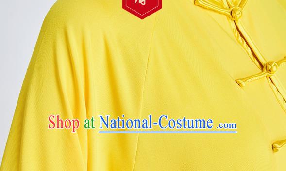 Professional Kung Fu Training Yellow Milk Fiber Uniforms Martial Arts Shaolin Gongfu Costumes Tai Ji Clothing for Women