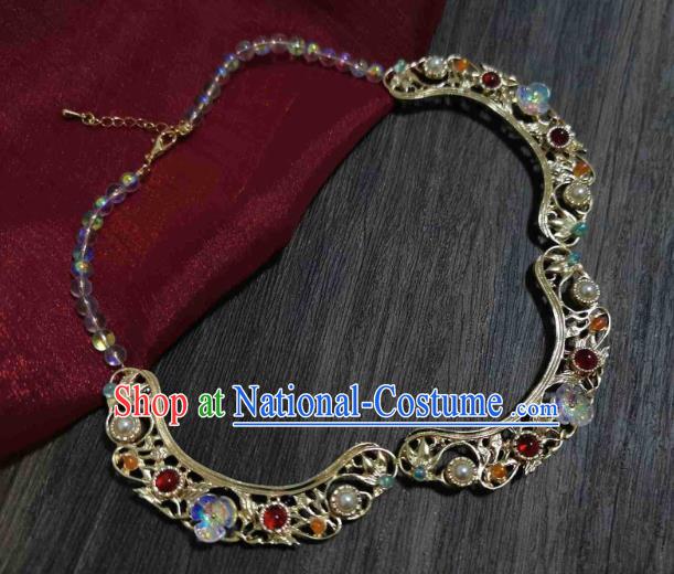 China Classical Necklet Traditional Ming Dynasty Gems Necklace Accessories