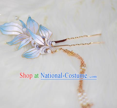 Chinese Traditional Hanfu Hair Stick Ancient Court Princess Hair Accessories Tassel Hairpin