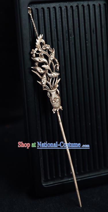 China Traditional Hanfu Earpick Hairpin Handmade Hair Accessories Silver Hair Stick