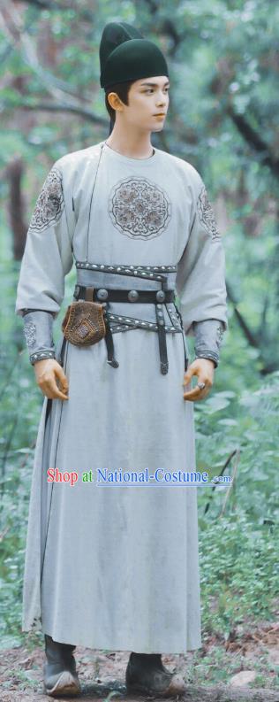 Chinese Traditional Hanfu Robe Drama The Long Ballad Ashile Sun Clothing Tang Dynasty Imperial Bodyguard Garment Costumes and Headwear