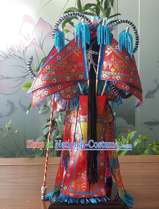 Handmade Traditional China Beijing Silk Figurine - Female General Mu Guiying