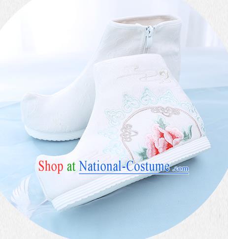 China Embroidered Short Boots National Cloth Shoes Traditional Hanfu Boots