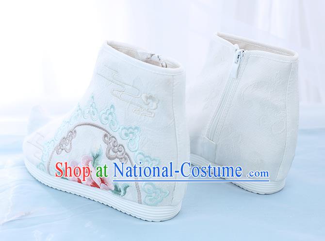 China Embroidered Short Boots National Cloth Shoes Traditional Hanfu Boots