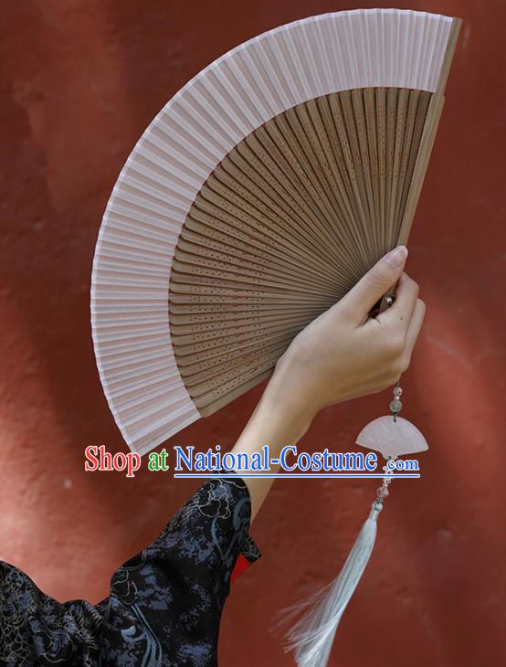 Chinese Handmade Folding Fan Traditional Silk Fan Bamboo Accordion