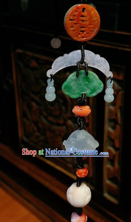 Handmade Chinese National Jade Brooch Accessories Traditional Culture Jewelry Cheongsam Pendant