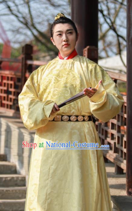 Ancient Chinese Emperor Embroidered Costume Traditional Ming Dynasty Royal King Historical Clothing for Men