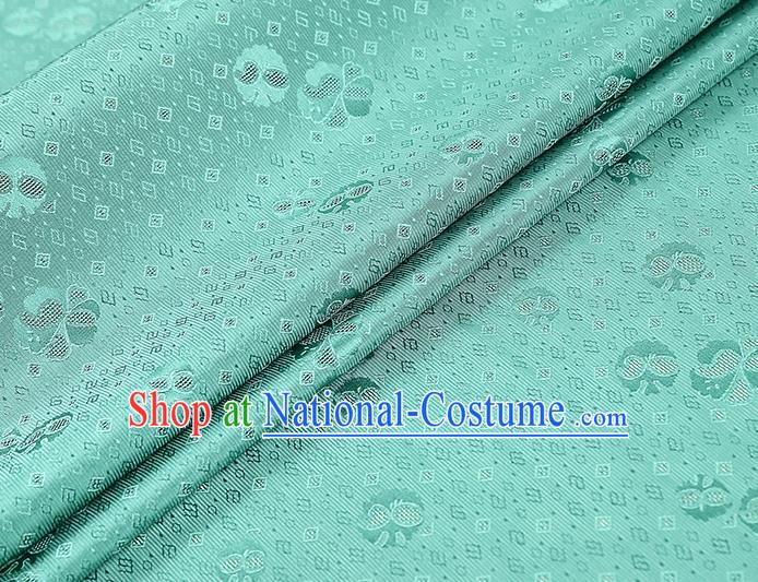 China Traditional Brocade Drapery Classical Cheongsam Green Silk Fabric