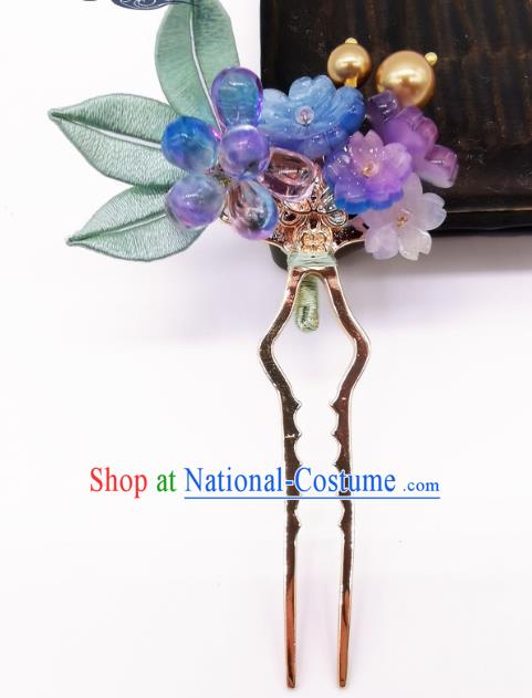 Chinese Handmade Ancient Princess Sakura Hairpin Traditional Flowers Hair Stick Hanfu Hair Accessories