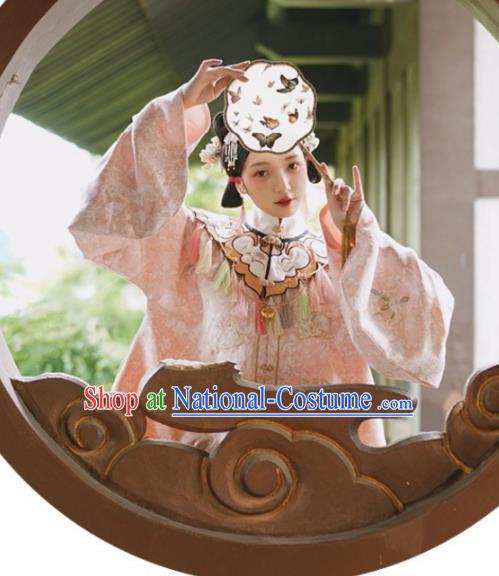 China Ancient Nobility Lady Hanfu Clothing Traditional Ming Dynasty Patrician Female Embroidered Costumes Full Set