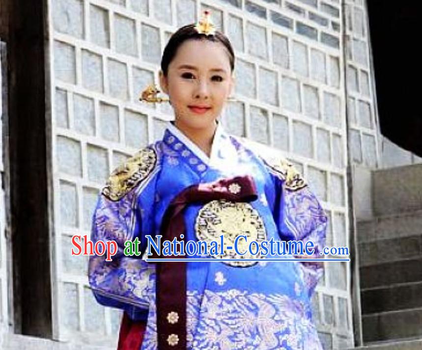 Korean Classical Imperial Costume Traditional Korean Queen Princess Ceremony Costumes for Women