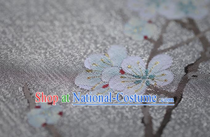 Chinese Traditional Palace Fan Ancient Song Dynasty Princess Hanfu Fans Handmade Kesi Plum Painting Silk Circular Fan