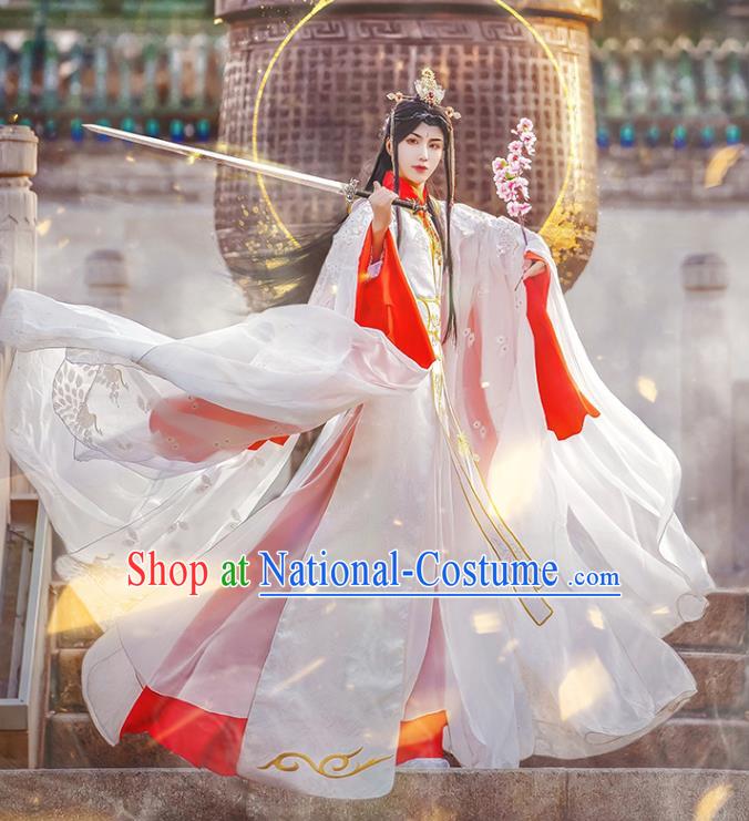 Chinese Ancient Crown Prince Clothing Game Cosplay Xie Lian Apparels Swordsman Wedding Garment Costumes