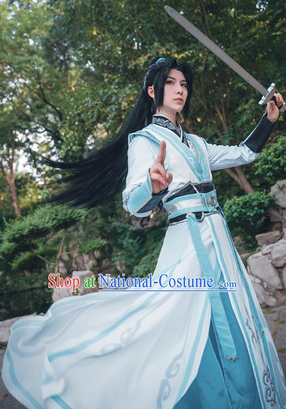 Chinese Ancient Knight Clothing Cosplay Luo Binghe Apparels Ming Dynasty Swordsman Garment Costumes