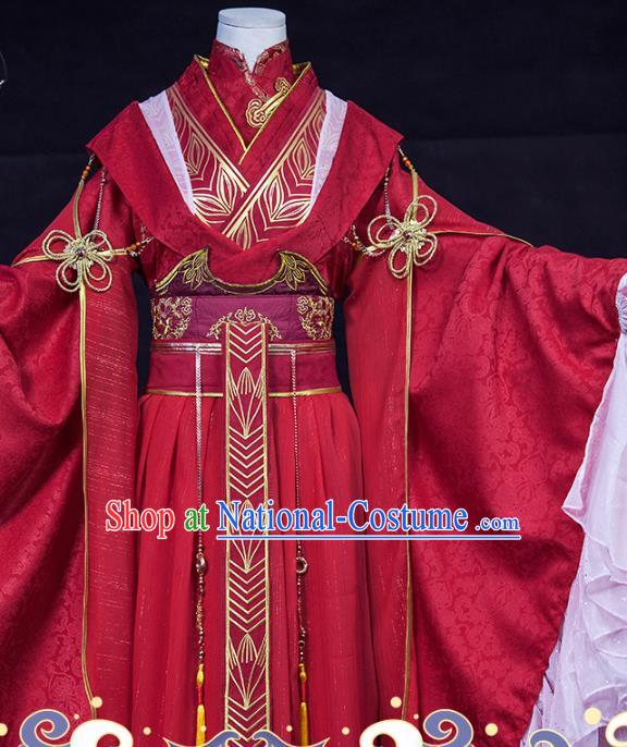 Chinese Cosplay Crown Prince Xie Lian Wedding Clothing Traditional Heaven Official Blessing Apparels Ancient Swordsman Garment Costumes