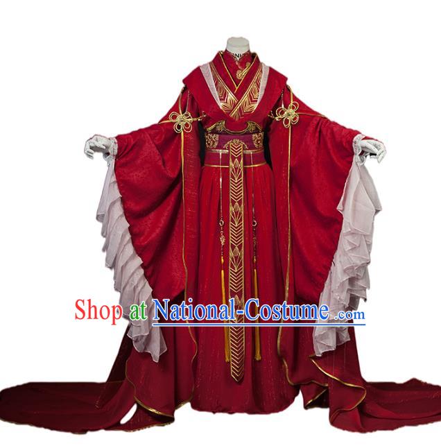 Chinese Cosplay Crown Prince Xie Lian Wedding Clothing Traditional Heaven Official Blessing Apparels Ancient Swordsman Garment Costumes