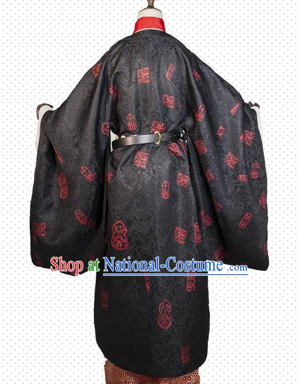 Chinese Ancient Young Swordsman Garment Costumes Cosplay Nobility Childe Clothing Traditional Tang Dynasty Scholar Round Collar Robe Apparels