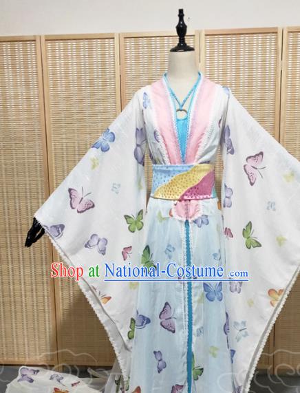 China Traditional Ming Dynasty Young Beauty Hanfu Dress Cosplay Drama Ghost Stories A Bao Clothing Ancient Fairy Garments