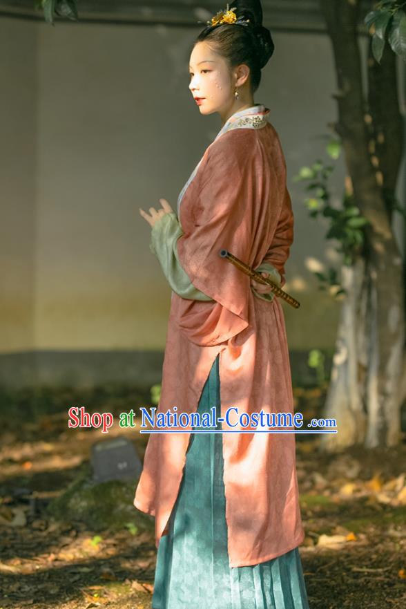 China Song Dynasty Noble Countess Garment Costumes Ancient Imperial Madame Hanfu Dress Traditional Historical Clothing Full Set