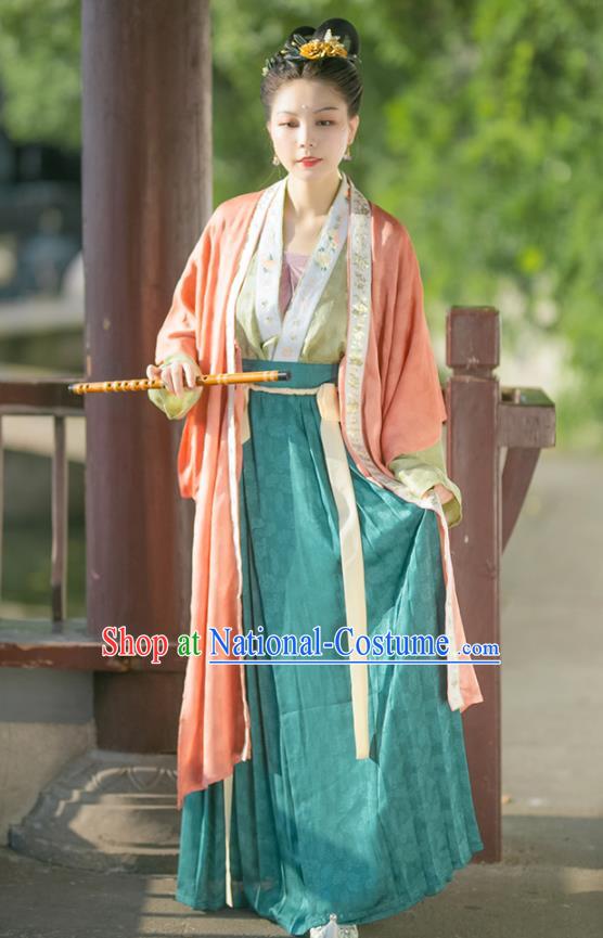 China Song Dynasty Noble Countess Garment Costumes Ancient Imperial Madame Hanfu Dress Traditional Historical Clothing Full Set