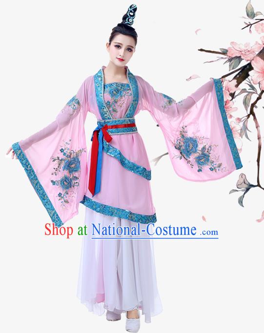 Top Chinese Traditional Court Dance Pink Hanfu Dress Classical Dance Performance Clothing Woman Solo Dance Garment Costume