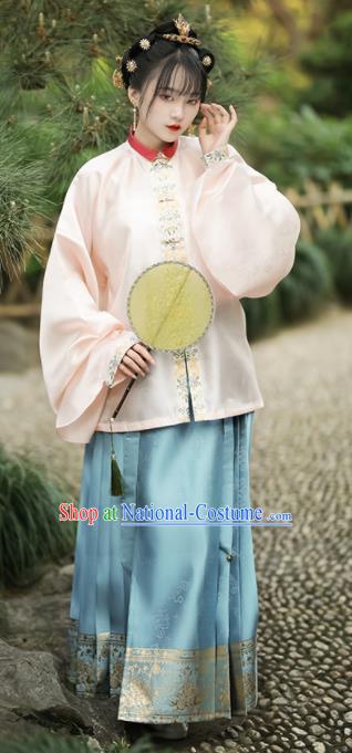 China Ancient Nobility Female Hanfu Dress Clothing Ming Dynasty Patrician Woman Historical Garment Costumes