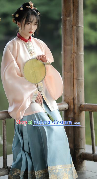 China Ancient Nobility Female Hanfu Dress Clothing Ming Dynasty Patrician Woman Historical Garment Costumes