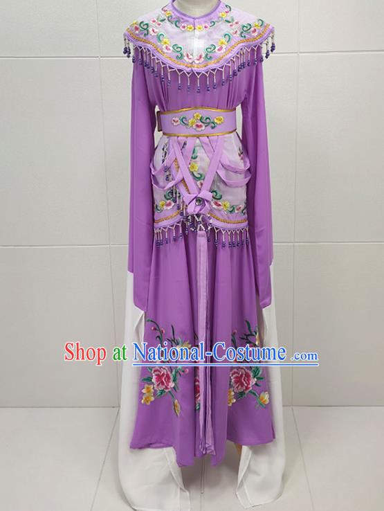 Chinese Beijing Opera Hua Tan Clothing Traditional Peking Opera Actress Purple Dress Shaoxing Opera Princess Garments