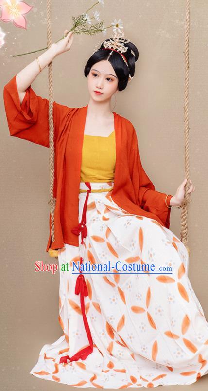 China Song Dynasty Palace Female Attendant Historical Clothing Ancient Court Beauty Dress Traditional Hanfu Garment Costumes Full Set